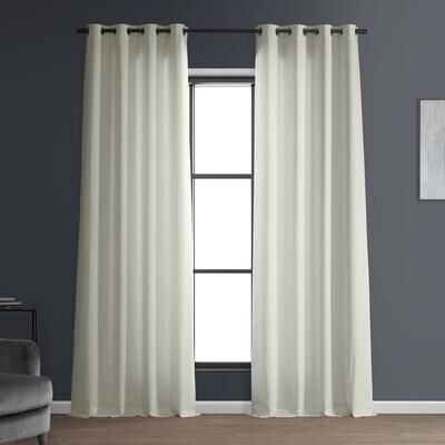 Exclusive Fabrics Italian Faux Linen Grommet Room Darkening Curtains (1 Panel) - Contemporary Elegance, Stylish Functionality