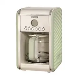 Ariete 1342GR Kaffeemaschine Vintage im Retrolook grün, 1,5 L  (bis 12 Tassen) - Mit Warmhaltefunktion, Dauerfilter und programmierbar, 960 Watt