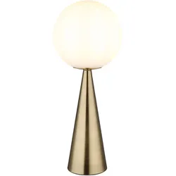 Tischlampe Leselampe Wohnzimmerlampe Beistellleuchte Glaskugel weiß H 49,5 cm