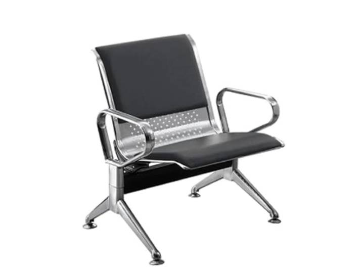 YPIOUREN Stühle Esszimmer, Wartestuhl, Sillas para Sala de Reuniones Unterstützt Bis Zu 200 Kg, Verfügt Über Eine Bequeme Rückenlehne und Armlehnen(Black)