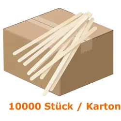 Rührstäbchen NatureStar Birke 140 mm 10000 Stück lebensmittelecht, Kartonabgabe