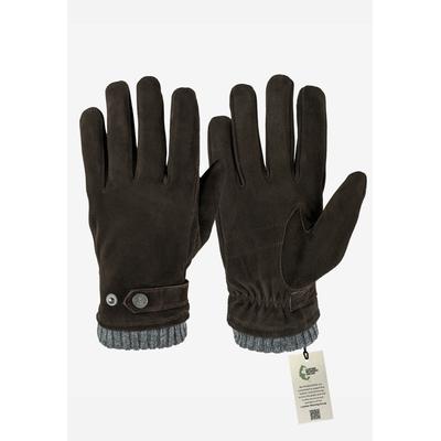 Lederhandschuhe PEARLWOOD "RICK", Herren, Gr. 9, braun (chocolate), Ziegenleder, Handschuhe, weiches Innenfutter aus Fleece