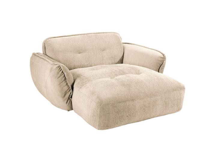 Trendmanufaktur Xxl-Sessel BE Fluffy, Creme, Kunststoff, 182x87x184 cm, Made in EU, gepolsterte Armlehnen, Wohnzimmer, Sessel, XXL-Sessel