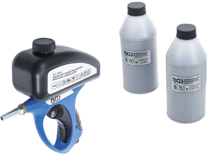 BGS 70056 Pistolet à sable à air comprimé\, accessoires inclus 3 pcs.