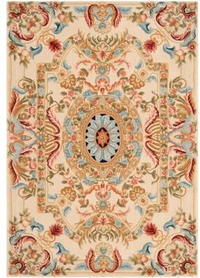 SAFAVIEH Handmade Savonnerie Giusi Traditional Oriental Wool Rug