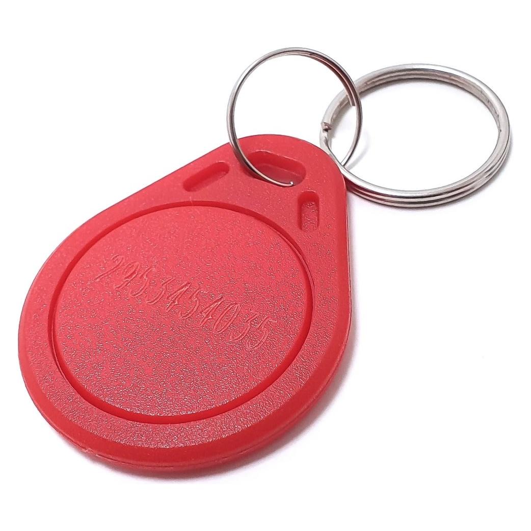 XtendLan červená / Identifikační klíčenka / RFID 125 kHz / s číslem (DPA-ID-TEAR1-RD-N)