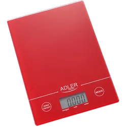 Adler AD 3138r Küchenwaage bis 5kg LCD Display Rot