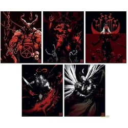 Fanattik, Bilder, Diablo lithographie Set of Five Limited Edition 36 x 28 cm (28 x 41.80 cm)