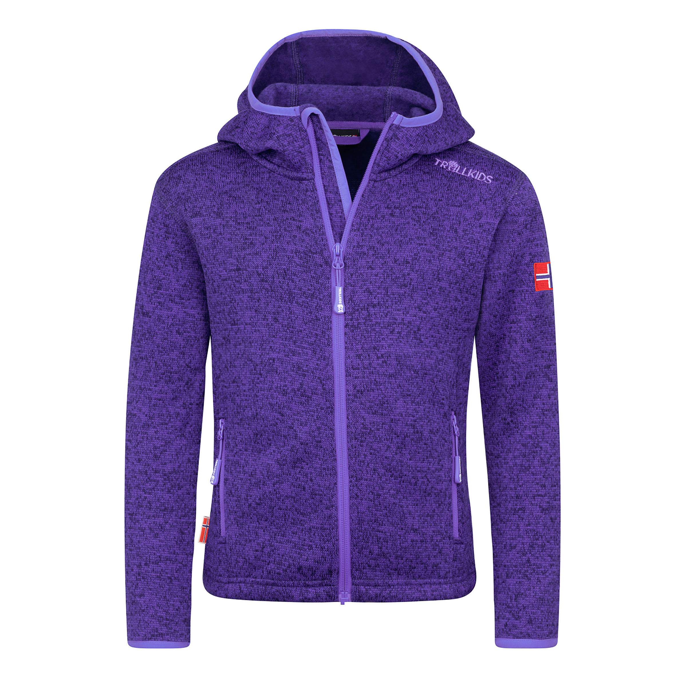 Trollkids Jondalen XT Kinder Fleecejacke lila Größe 98 Trekking Elastisch