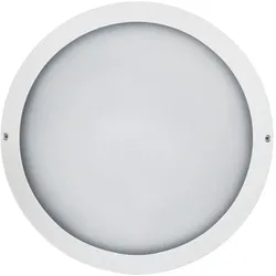 Frisch-Licht LED Außenwandleuchte Ø27cm, IP65, 12W, 4000K, 1500lm, rund, Abdeckung opal, weiß FL-AL20202.1584