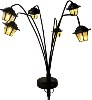 Inspire Curations Vintage Solar Lantern IP65 Waterproof Dusk To Dawn Garden Light hexagonal Palace Led solar Ground Light
