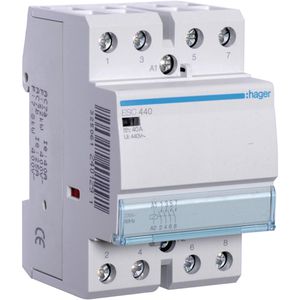 Hager Installationsschütz ESC440, 3 TE, 40 A, 230 V, 4x NO (Schließer), 4-polig
