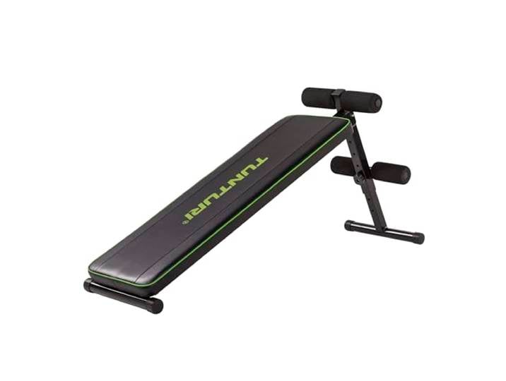 Tunturi AB20 Bauchtrainer, negativ Winkel, Bauchbrett mit Beinrollen, zusammenklappbar