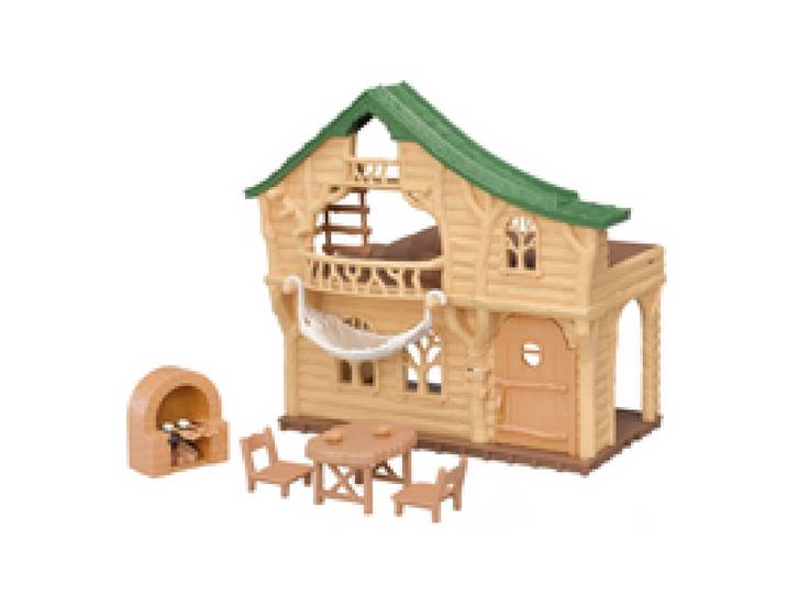 SYLVANIAN FAMILIES Maison au bord du lac, avec meubles.