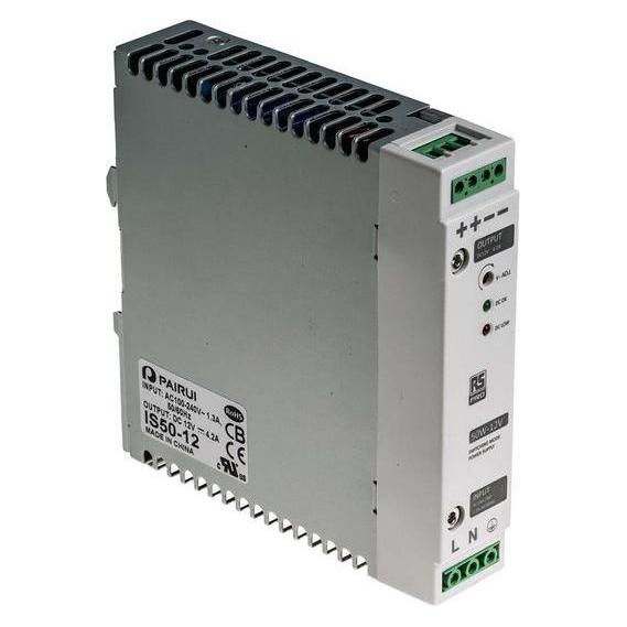 RS PRO Din Rail Power Supply, 50W, 12V Output (1368309)