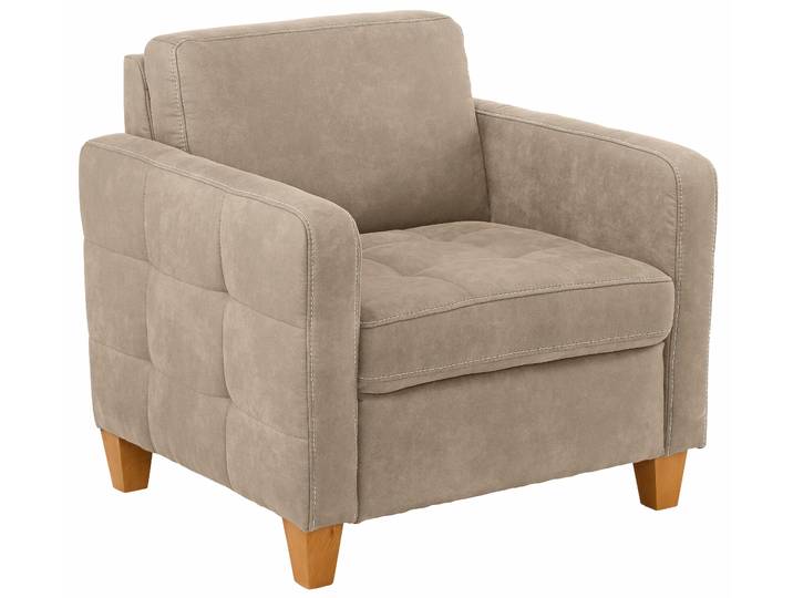 Sessel HOME AFFAIRE Earl , beige, B:77cm H:78cm T:78cm, Luxus-Microfaser in Lederoptik (100% Polyester);Struktur fein (100% Polyester);Luxus-Microfaser ALTARA NUBUCK (100% Polyester), Sessel, Sessel