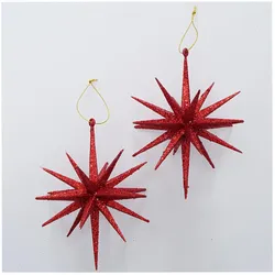 Boltze Home, Weihnachtsfiguren, Dekoanhänger Tove 2 tlg. Stern rot