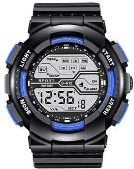 Modern Mode Marketplace Mens Waterproof LED Digital Sports Watch Large Face Military Style b