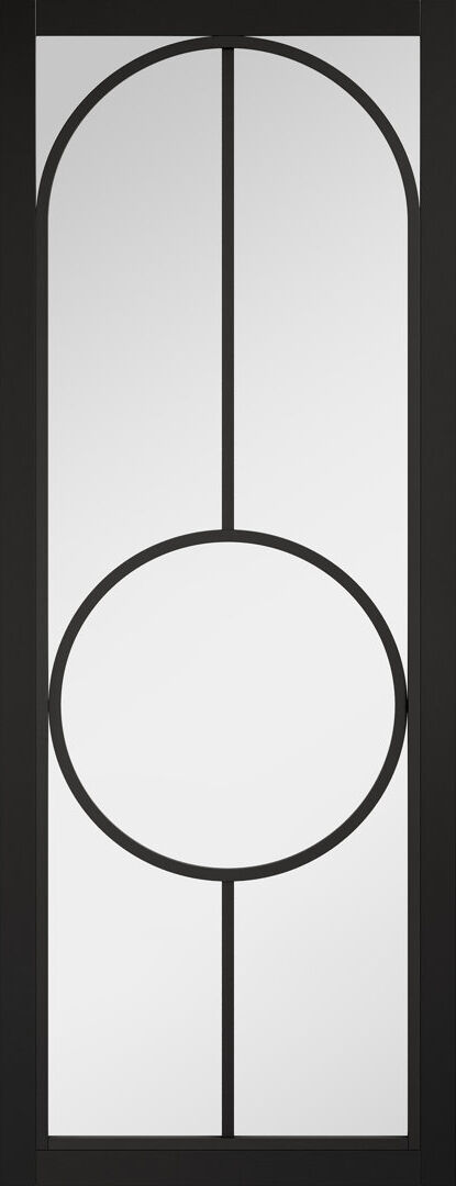 LPD Doors Bowery Clear Glazed Internal Door Black 68.6cm x 198.1cm