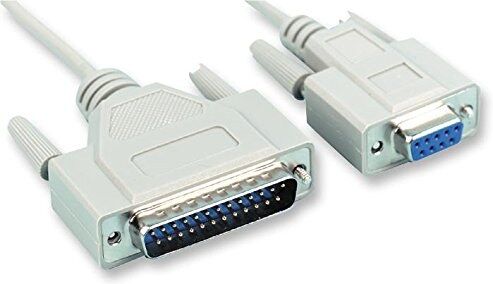 PROSIGNAL Pro Signal PS11286 5m DB9 Female to DB25 Male Serial DTE Cable, Ivory