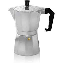 Espressokocher Italiano f. 9 Tassen silber