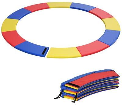 Costway 8 Feet Trampoline Pad Replacement Safety Pad with Fixing Straps (Multicolor)
