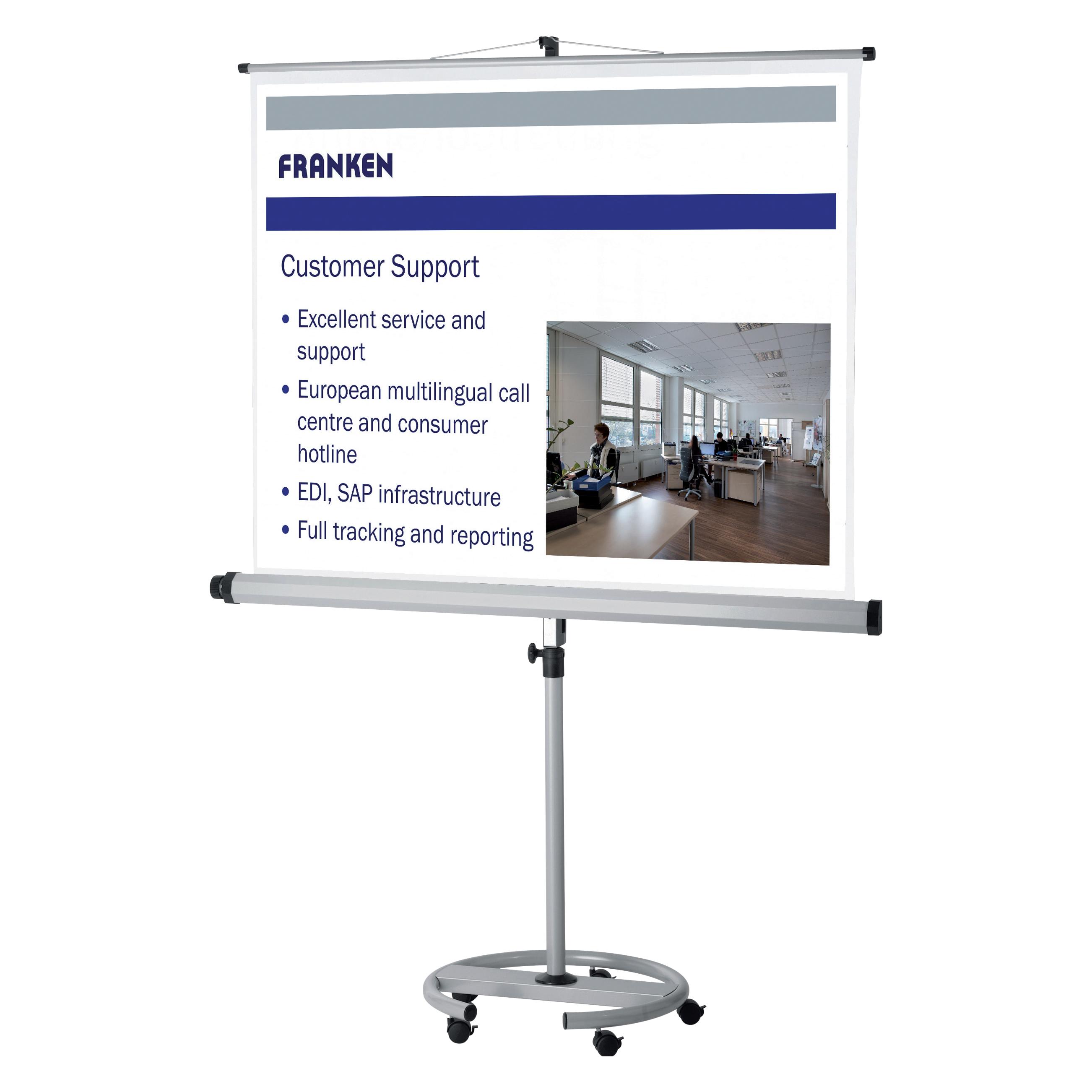 Franken Stativleinwand 200 x cm Projektionsfläche (1:1) (XFSL20)
