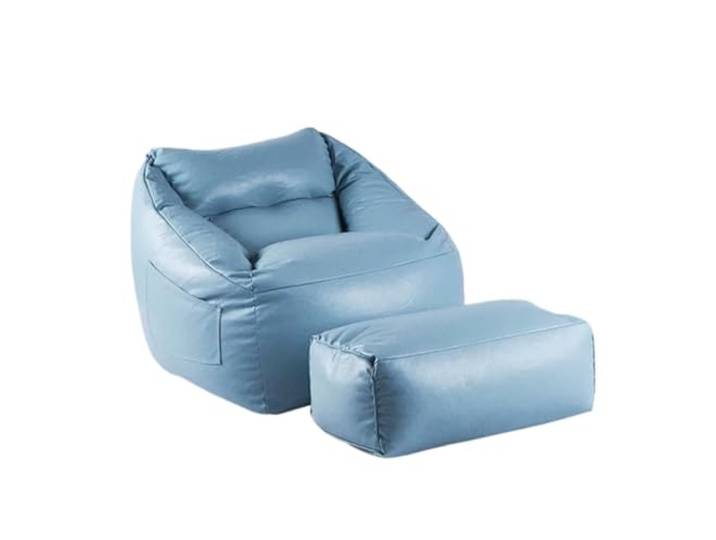 Xumh2024-3 Sitzsack Home Balcony Lazy Bean Bag Einzel-Tatami-Sofa-Stuhl for Wohnzimmer-Bodenliege(Blue)