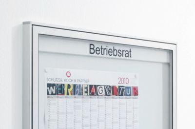 Info- und Blendleiste für MEDIA AR Schaukästen, beschriftbar