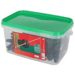 AKO, Gartenzaun, Ringisolator mit kurzer 6 mm Stütze, 90 Stück