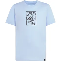 adidas Football Graphic T-Shirt Kinder KA0545 - glow blue 140