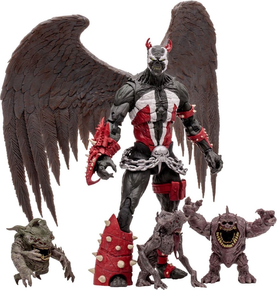 McFarlane Toys Spawn Megafig Action Figure King Spawn met vleugels en minions, 30 cm