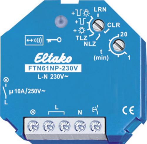 Eltako FTN61NP-230V Funk Schalter Unterputz Schaltleistung (max.) 2500W Reichweite max. (im Freifeld) 30m