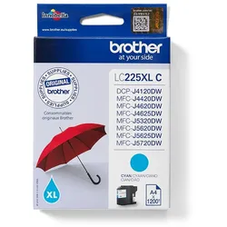 Brother LC225XLC Druckerpatrone 1 Stück(e) Original Hohe (XL-) Ausbeute Cyan