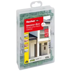 Fischer Meister-Box Rund ums Haus rostfrei + Schraube (120 Teile) - 531227