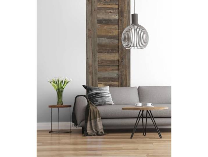 Komar Vlies Fototapete LODGE 100 x 280 cm Tapete, Wand Dekoration, Holzoptik, Holzwand, Holz, Holzbrett, Schlafzimmer, Wohnzimmer 155-DV1
