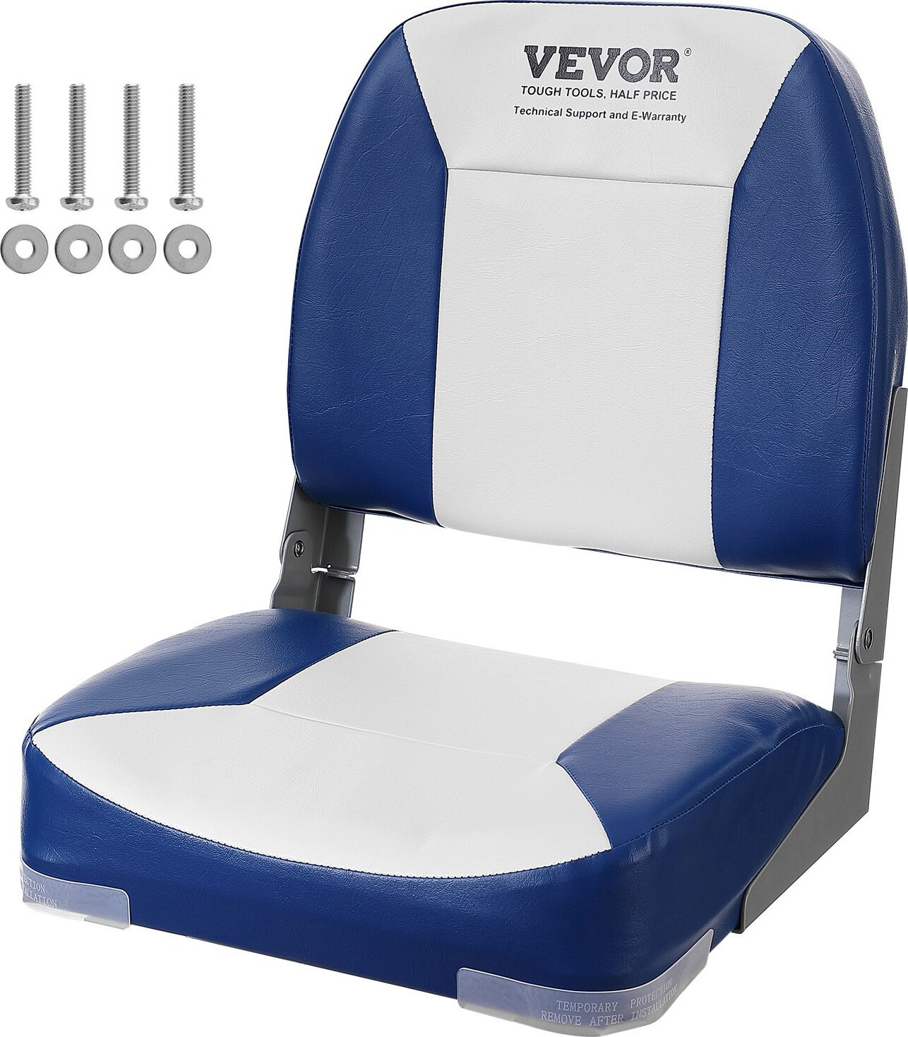 Zerbaco Inklapbare Bootstoel met Lage Rugleuning en Schuimvulling, 18,9 inch