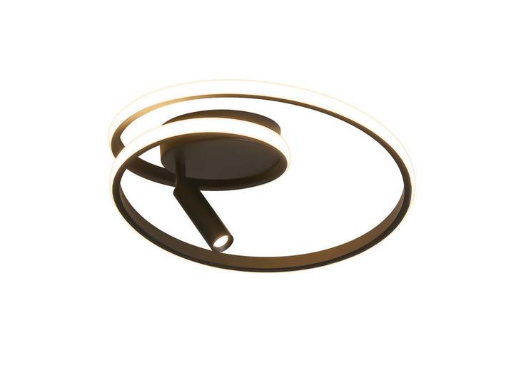 Nettlife Led-Deckenleuchte Lynton 40/40/12.5cm, Schwarz, Metall, LED integrated, 40x12.5x40 cm, Lampen & Leuchten, Innenbeleuchtung, Deckenleuchten, Deckenleuchten