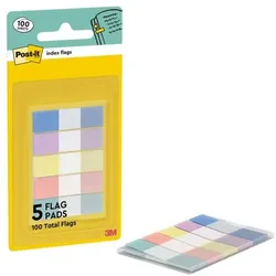 Post-it Index Haftstreifen »Index® Mini Pastell« 43,2 x 11,9 mm 100 Blatt gesamt blau / lila / blau, 4.32x1.19 cm