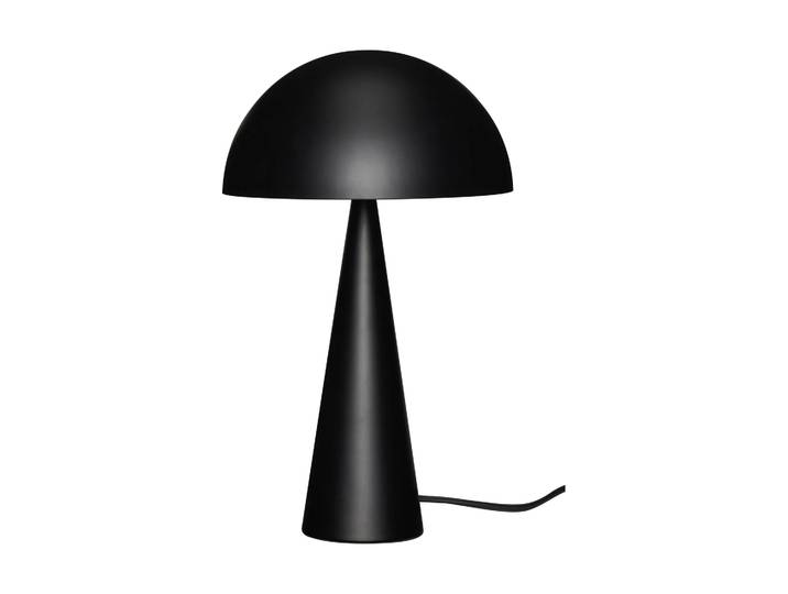 Hübsch Mush Tischleuchte Matt black, tall 50 cm