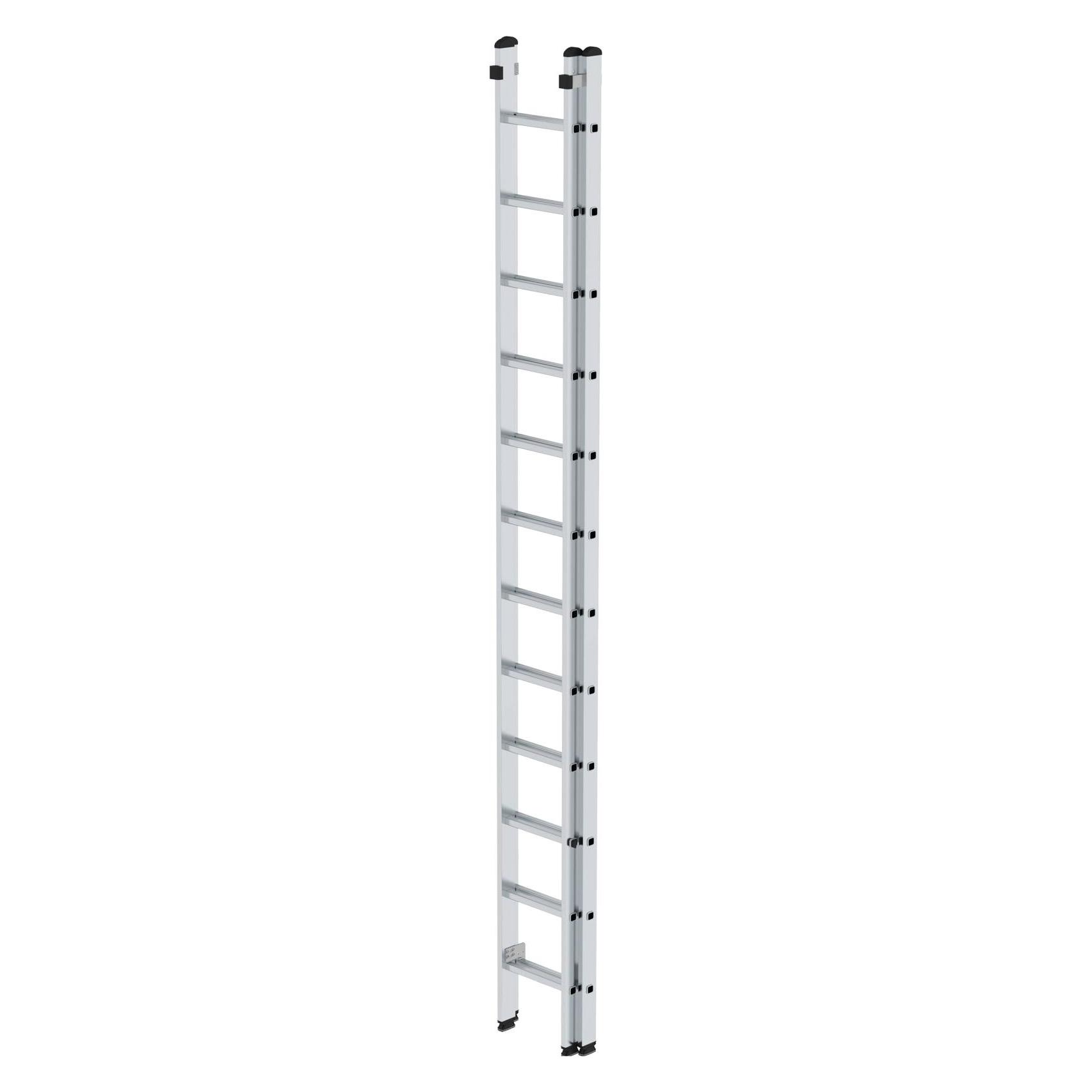 Munk Sprossen-Schiebeleiter 2-teilig ohne Traverse 2x12 Sprossen (Gerüst, 720 cm) (020212)