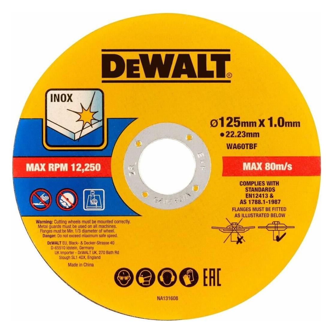 DeWalt tarcza do cięcia 125mm x 1mm 50szt (BD-DT20598)