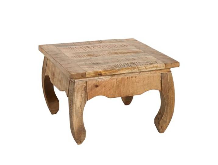 Riess Ambiente Couchtisch Opium Antique - 60x60cm - Natur - Mangoholz Unikat, handgefertigt, Stauraum, montiert geliefert, asiatischer Stil, pflegeleichte Oberfläche