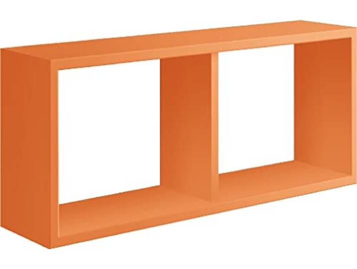 Homemania HOMSAN_030 Regal Morgana, Wanddekoration, Schlafzimmer, Büro-MDF, Orange, 70 x 30 x 15,5