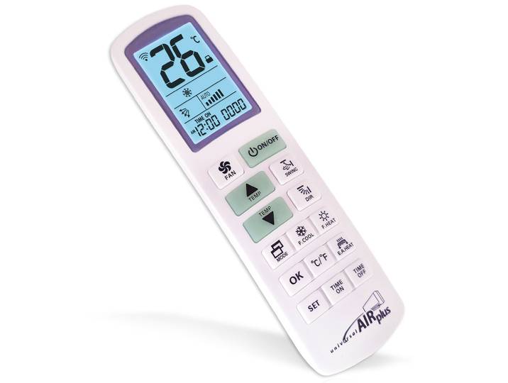 Universelle Klimaanlagen Fernbedienung, LCD Display & fluoreszierende Haupttasten