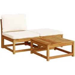 vidaXL, Gartenlounge, Elmenano (Mittelteil + Fussstütze + Tisch)