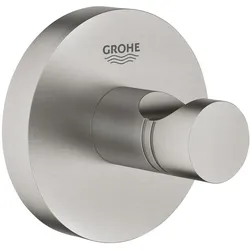 Grohe, Handtuchhalter + Handtuchhaken, Start QuickFix Bademantelhaken, klebbar, supersteel