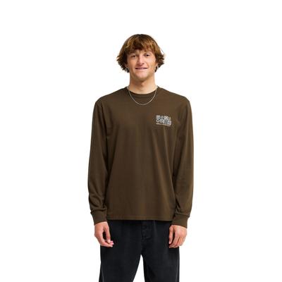 Langarmshirt BILLABONG "Segment", Herren, Gr. S, braun (schwarz cedar), Obermaterial: 70% Baumwolle, 30% Baumwolle., Shirts Langarmshirt
