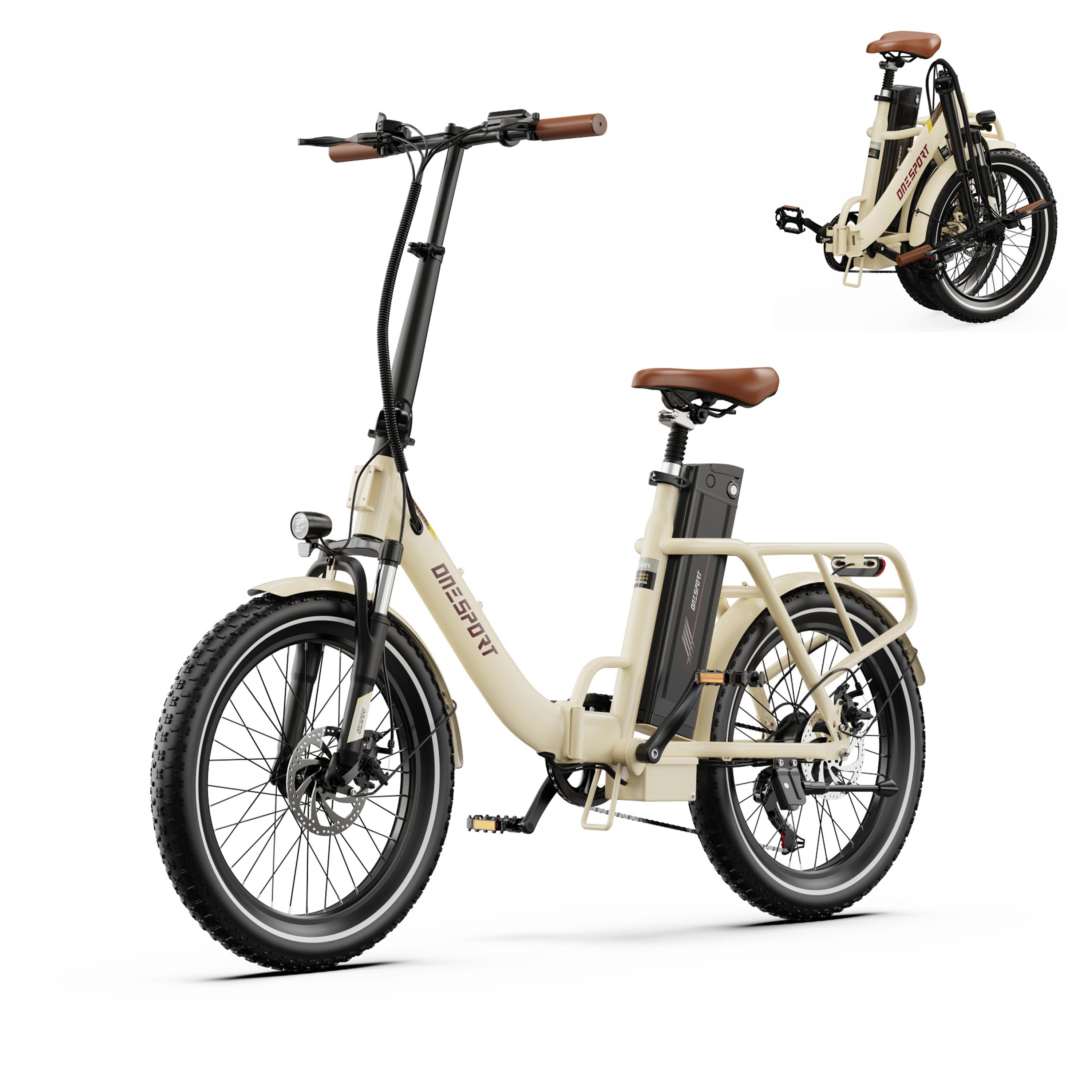 Onesport 20 Zoll Elektrofahrrad Pedelec,E-Klapprad 48V/17Ah,250W Motor,25km/h,E-Bike