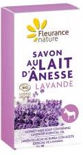Fleurance Nature Savon Solide Lait Ânesse Lavande Bio 100 ml - Pain 100 g